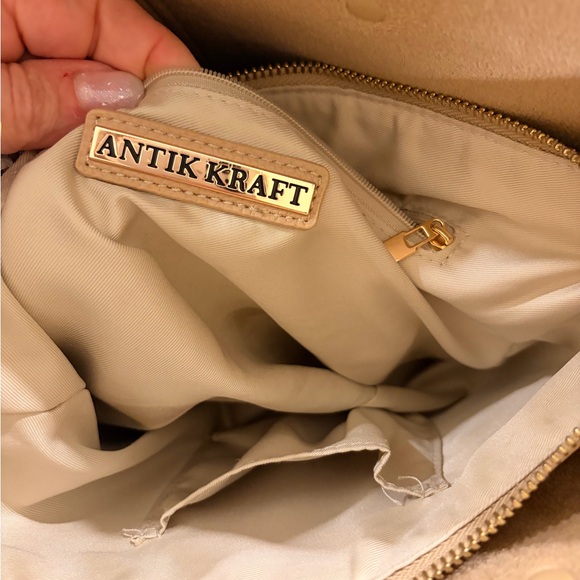 Anthropologie Antik Kraft Cream Tote Bag - Picture 7 of 8
